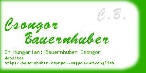 csongor bauernhuber business card